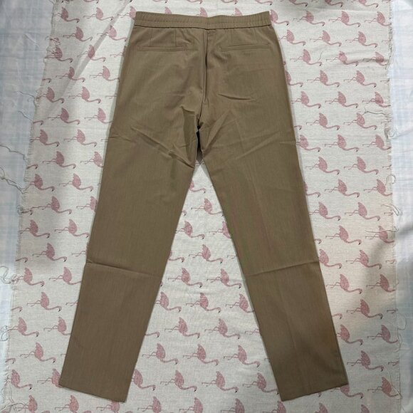 Kiton Khaki Casual Trousers With Red Decorative Buttons - Picture 5 of 6